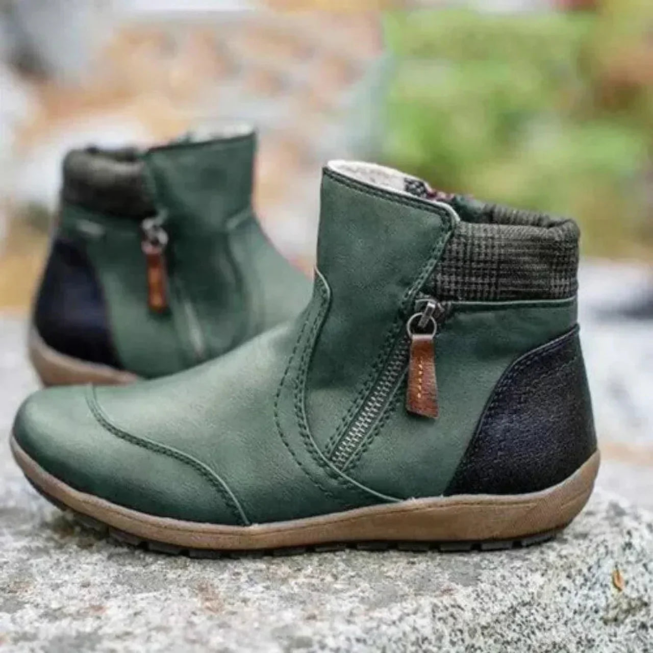 Adjustable Comfort Ankle Boots for Women - Green / 2