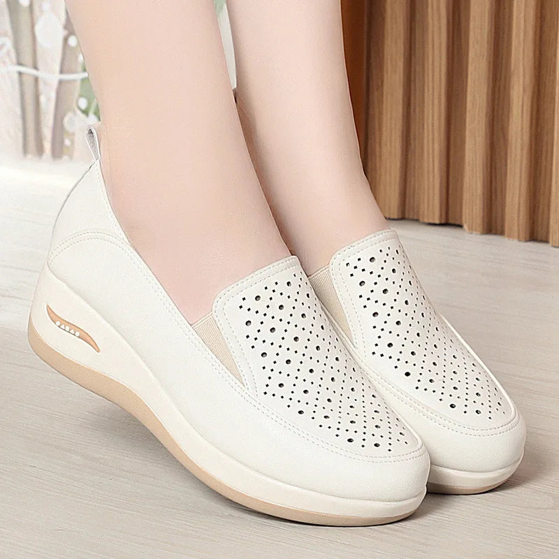 Leather Comfort Shoes Womens