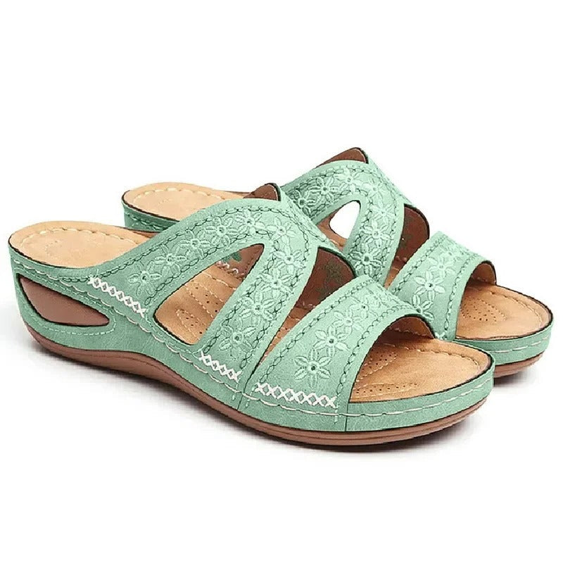 Leather Open Toe Sandals - 2