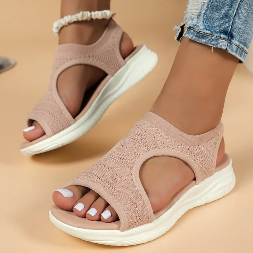 Platform Mesh Sandals - Pink / 2