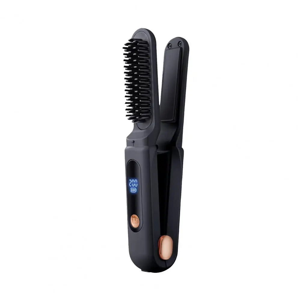 Portable Electric Smoothing Brush - Black