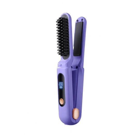 Portable Electric Smoothing Brush - Purple