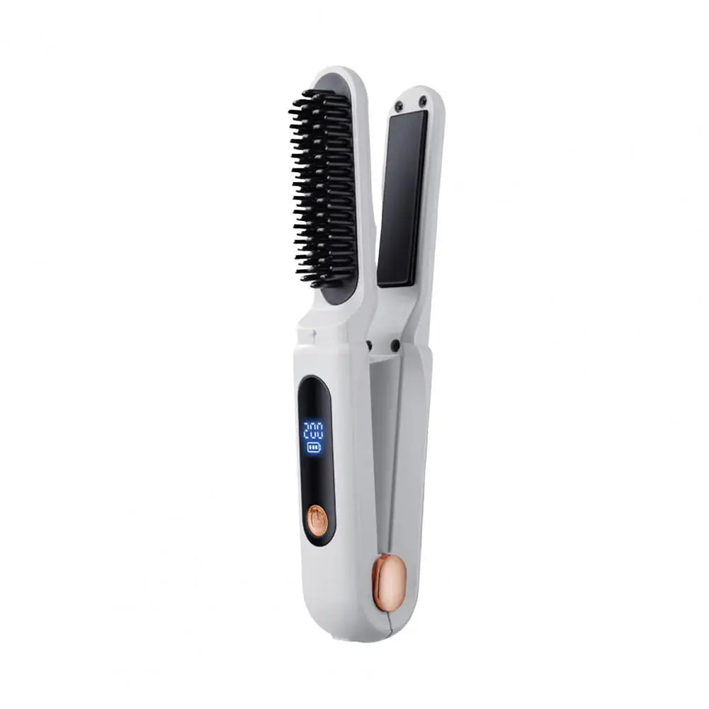 Portable Electric Smoothing Brush - White