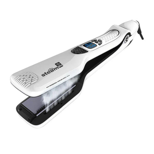 Titanium Steam Hair Straightener - White