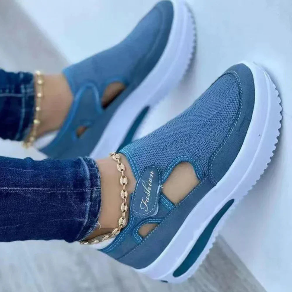 Women’s Active Canvas Sneakers - Blue / 2