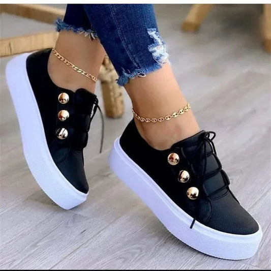 Womens Casual Comfort Sneakers - black / 3
