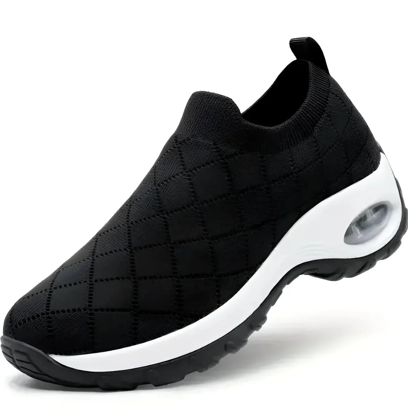 Womens Comfortable Casual Sneakers - black / 2