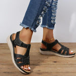 Womens Flat Heel Everyday Sandals - Vignette | Findsley