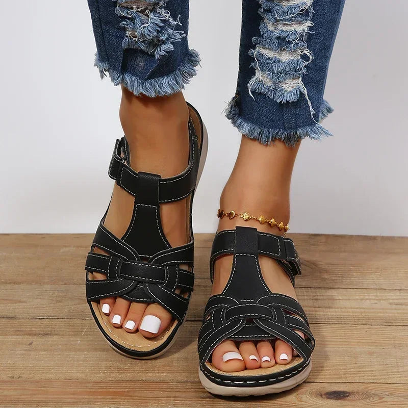 Womens Flat Heel Everyday Sandals