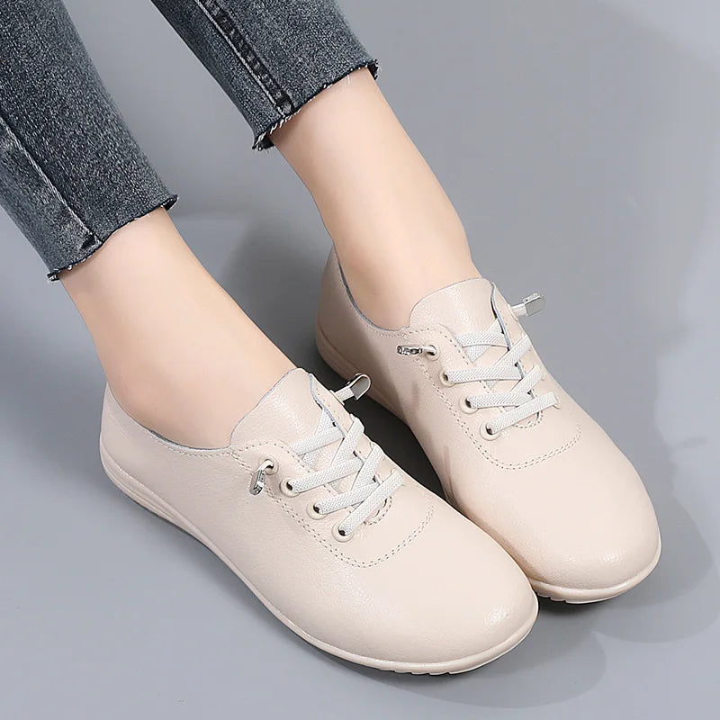 Womens Leather Comfort Shoes