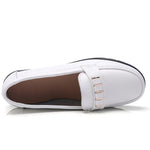 Womens Leather Slip On Flats - Vignette | Findsley