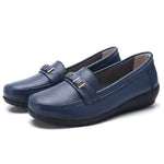 Womens Leather Slip On Flats - Vignette | Findsley