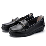 Womens Leather Slip On Flats - Vignette | Findsley