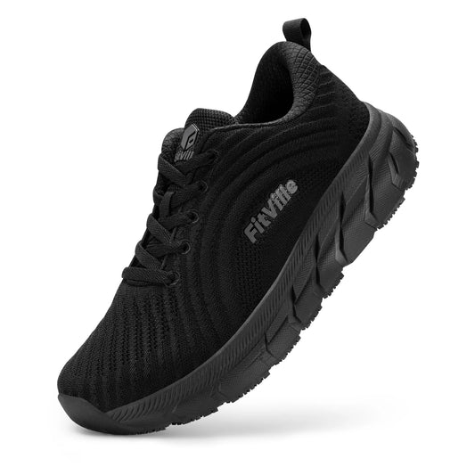 Women’s Lightweight Running Shoe - black / 2