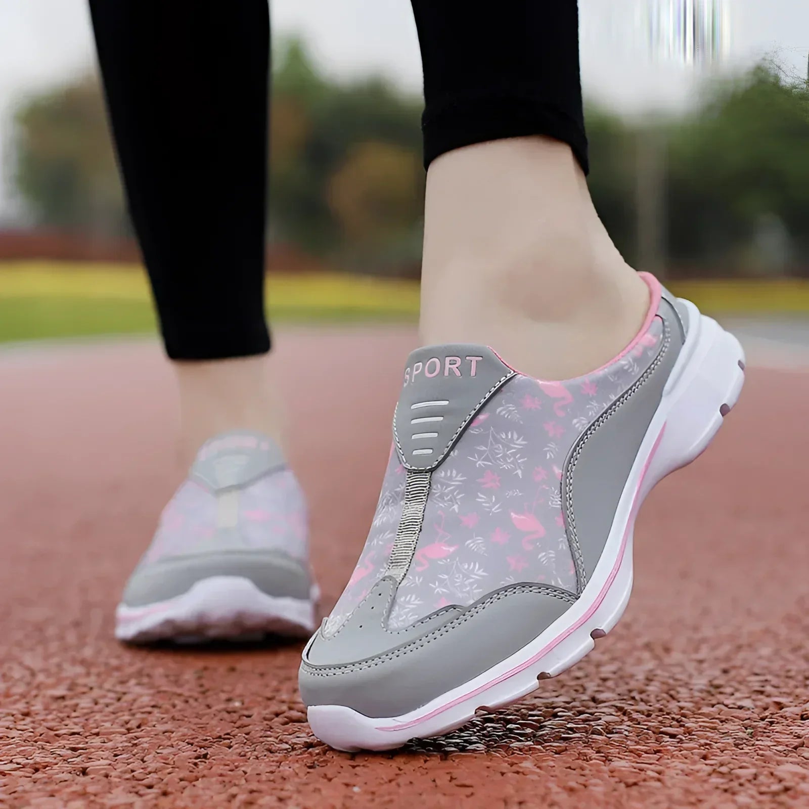 Womens Mesh Everyday Mules - Light gray / 2