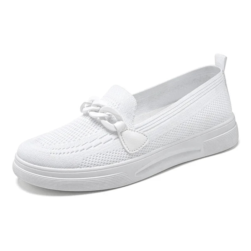 Womens Slip On Everyday Sneakers - White / 3