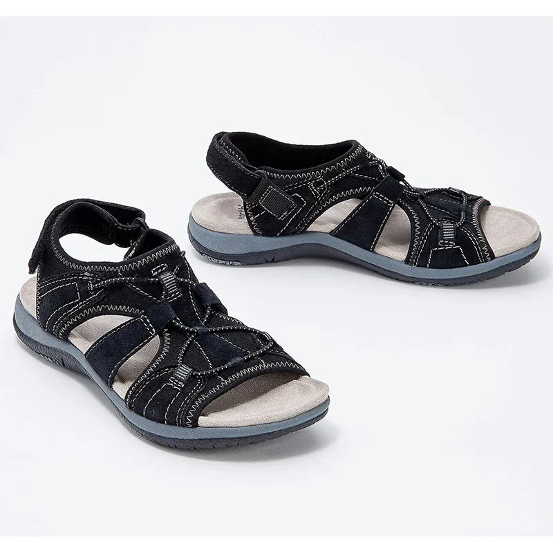 Womens Summer Comfort Sandals - Black / 2