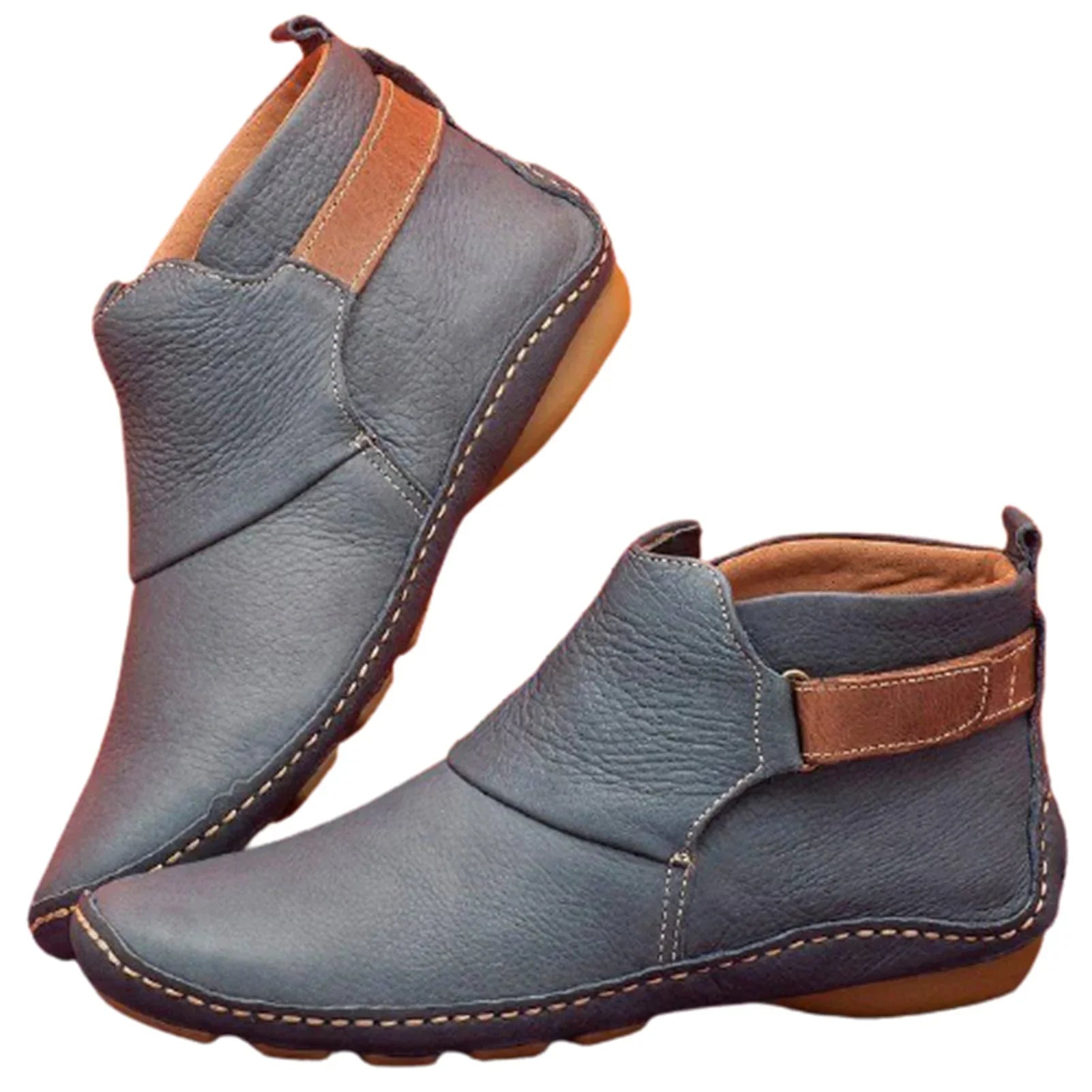 Womens Vintage Style Boots - GRAY / 2