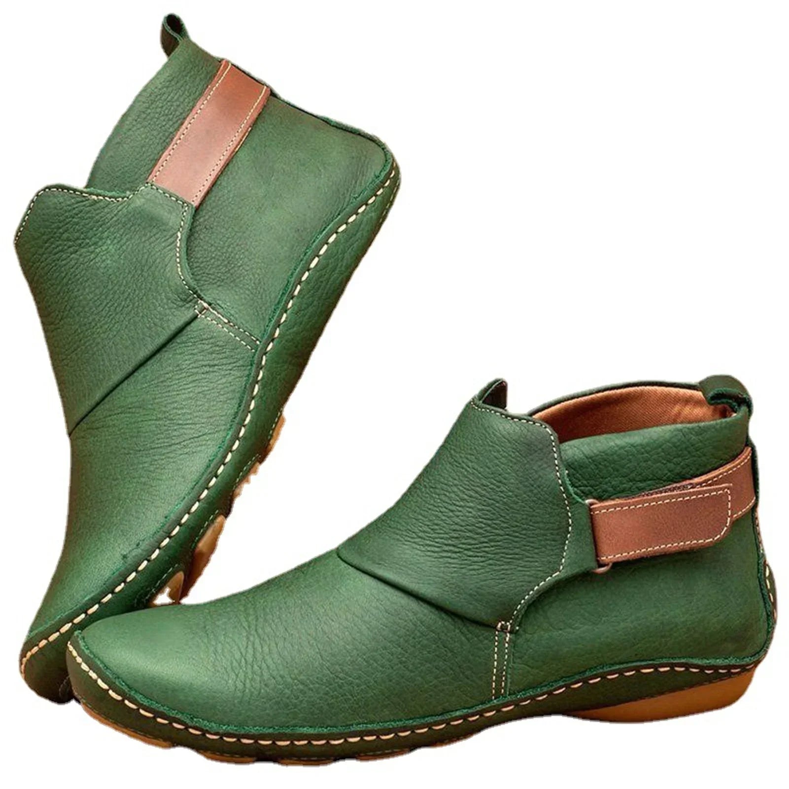 Womens Vintage Style Boots - Green / 2