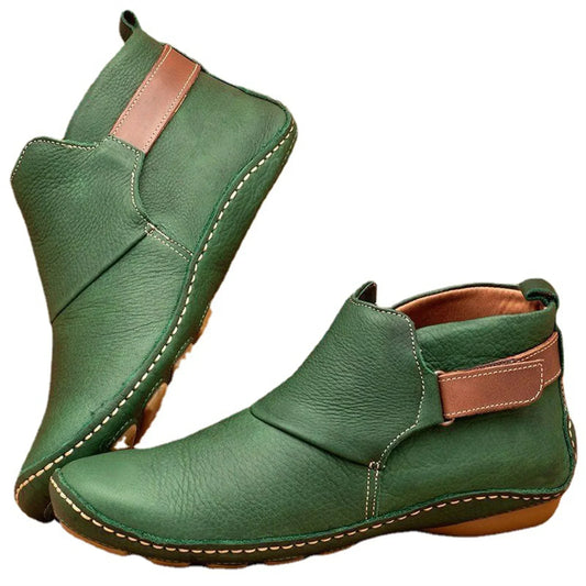 Womens Vintage Style Boots - Green / 2